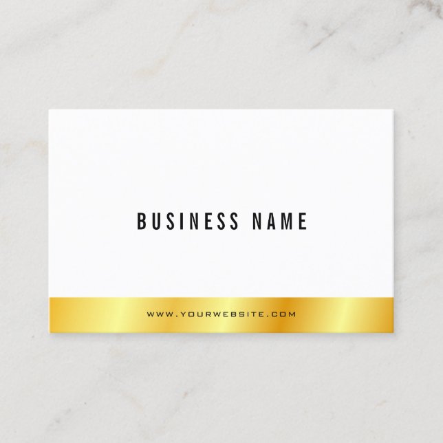 Custom Modern Elegant Gold Look Simple Template Business Card (Front)