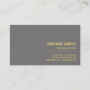 Custom Modern Elegant Gold Minimalist Luxurious Business Card