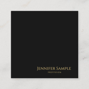 Custom Modern Elegant Luxury Template Black Velvet Square Business Card