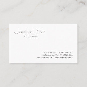 Custom Modern Elegant Minimalist Template Matte Business Card