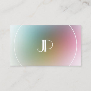Custom Modern Elegant Monogram Colourful Template Business Card