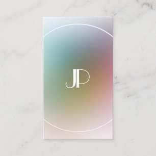 Custom Modern Elegant Monogram Colourful Template Business Card