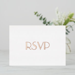 Custom Modern Elegant Party Event RSVP Rose Gold