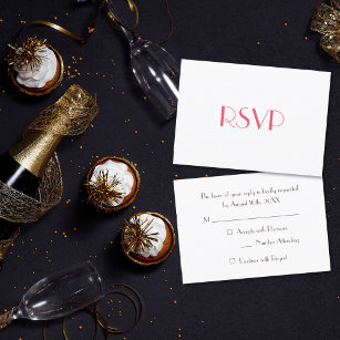 Custom Modern Elegant Party RSVP Invitation Card
