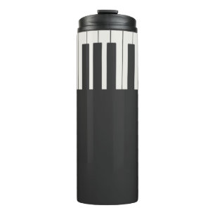 Custom modern elegant piano keys thermal tumbler