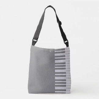 Custom modern elegant piano musical note crossbody bag