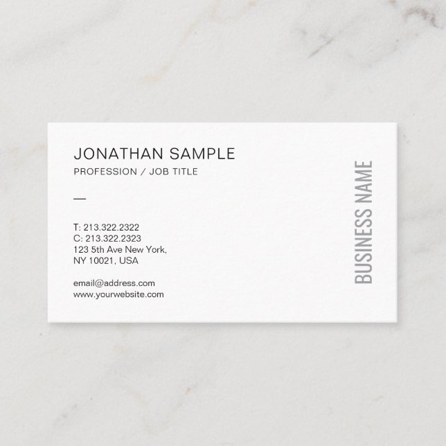 Custom Modern Elegant Professional Simple Template Business Card (Front)