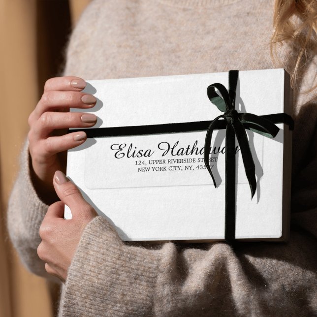  Custom modern elegant return address label (Creator Uploaded)