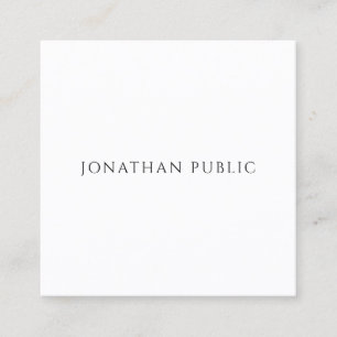 Custom Modern Elegant Simple Template Luxurious Square Business Card