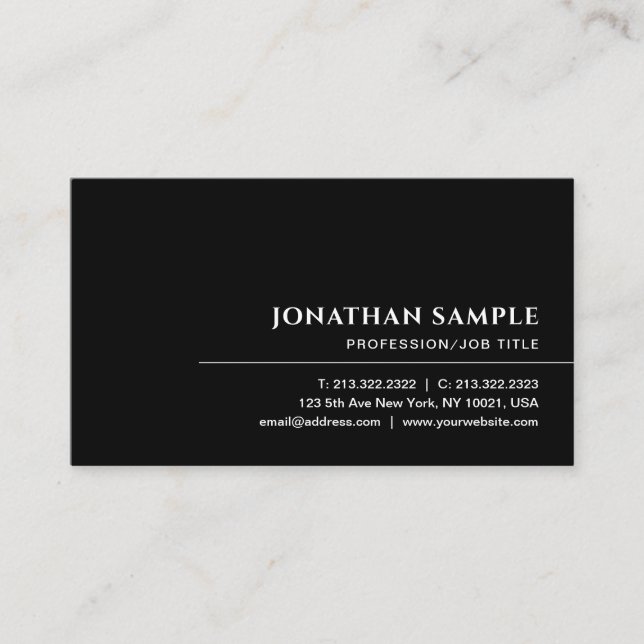 Custom Modern Elegant Simple Template Promotional Business Card (Front)