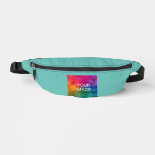 Custom Modern Elegant Simple Template Upload Image Bum Bags