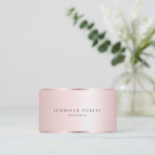 Custom Modern Elegant Template Luxury Rose Gold Business Card
