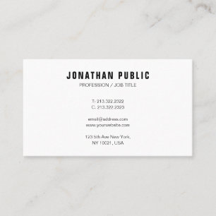 Custom Modern Elegant Template Minimalist Business Card