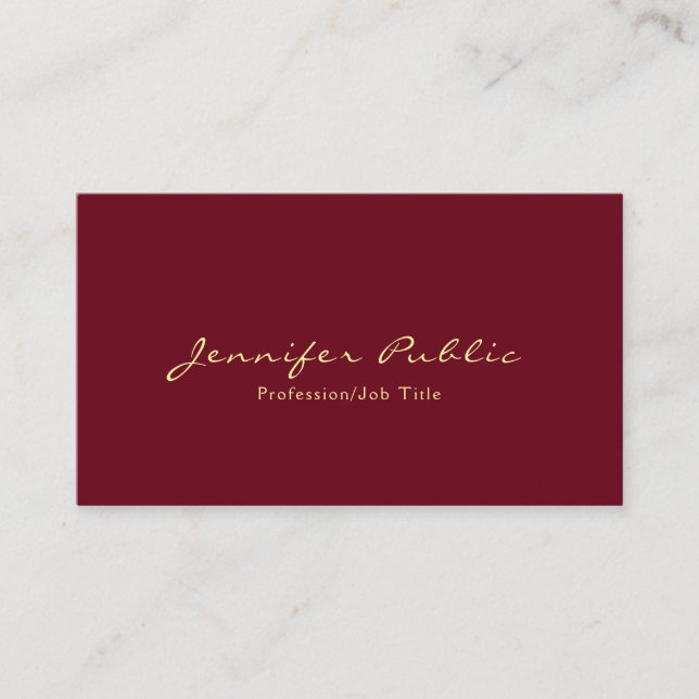 Custom Modern Elegant Template Typography Script Business Card (Front)