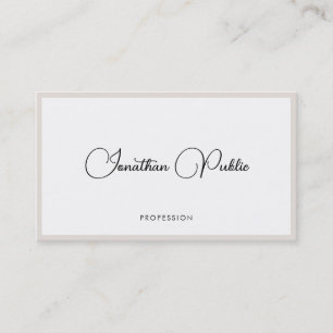 Custom Modern Elegant Typography Minimalist Business Card