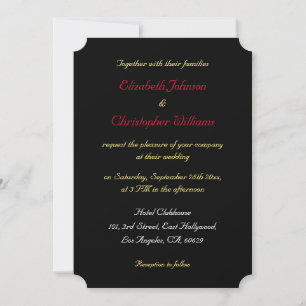 Custom Modern Elegant Wedding Invitation Ticket