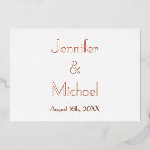 Custom Modern Elegant Wedding RSVP Rose Gold