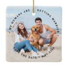 Custom Modern Engagement Pet Wedding Dog Photo