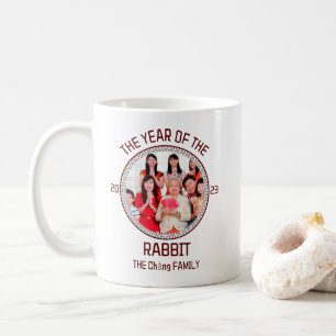 Custom Modern Family Chinese New Year Photo Coffee Mug