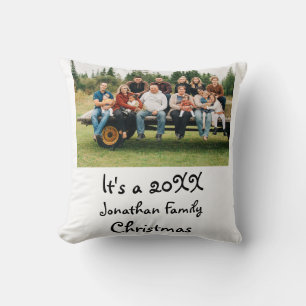 Custom Modern Family Christmas photo Cushion