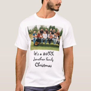 Custom Modern Family Christmas photo T-Shirt