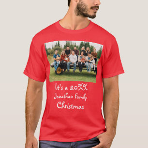 Custom Modern Family Christmas photo T-Shirt