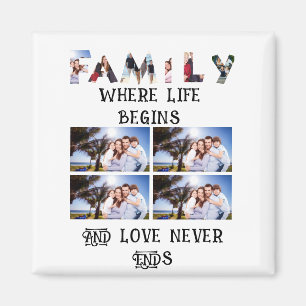 Custom Modern Family Love 10 Photo Collage  Magnet