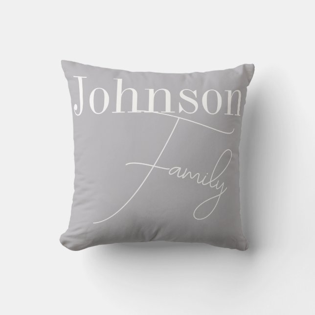 Custom Modern Family Name Cushion (Front)