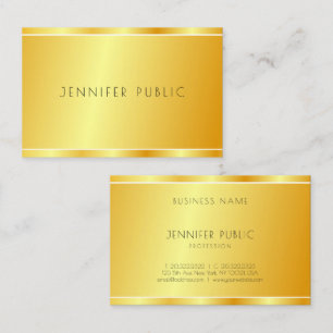 Custom Modern Faux Gold Professional Elegant Business Card