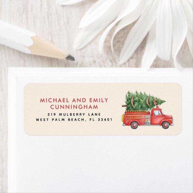 Custom Modern Firefighter Christmas Fire Truck  (Insitu)