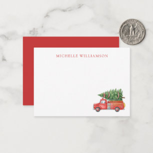 Custom Modern Firefighter Christmas Fire Truck Card