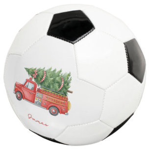 Custom Modern Firefighter Christmas Fire Truck Football