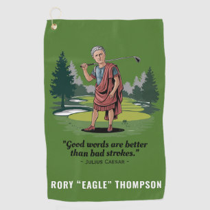 Custom Modern Funny Golfer Quote Golf Towel