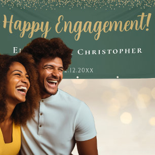 Custom Modern Gold Engagement Banner
