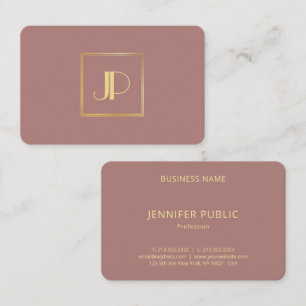 Custom Modern Gold Monogram Elegant Template Business Card
