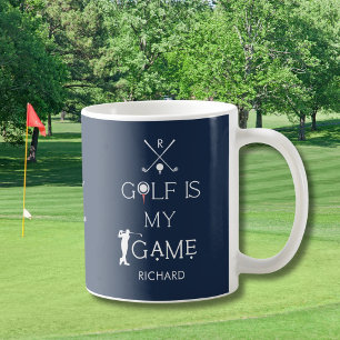 Custom Modern Golf is My Game Personalised Coffee Mug