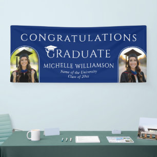 Custom Modern Graduate Photo Graduation Party Banner