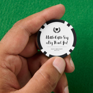 Custom Modern Graduation Party Thank you Poker Chips