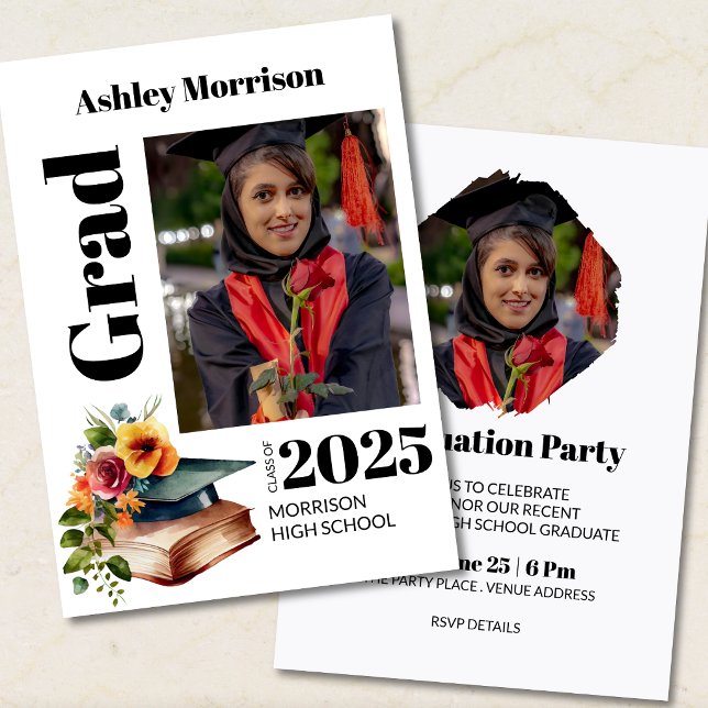 Custom Modern Graduation Photo Invitation 2026 (Creator Uploaded)