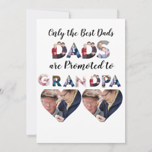 Custom Modern Grandpa 9 Photo Collage Thank You Card