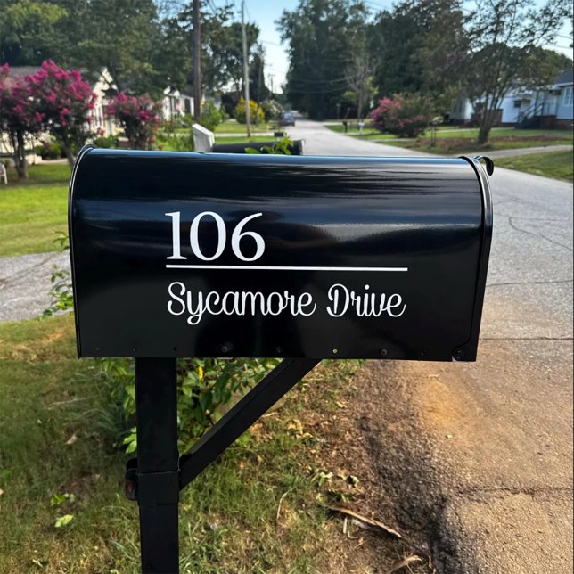 Custom Modern High Visibility Street Address Bumper Sticker (Creator Uploaded)