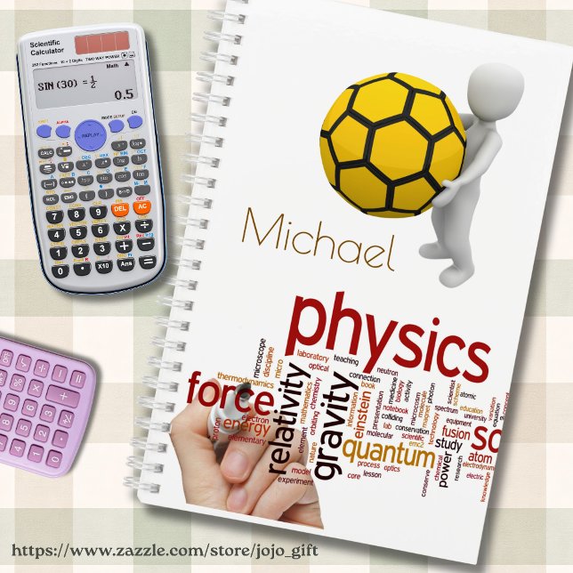 Custom modern illustration subject Physics Notebook (Creator Uploaded)
