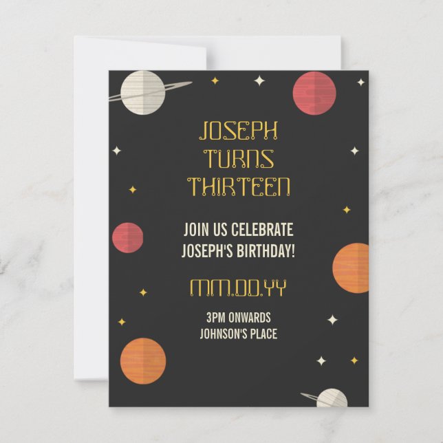 Custom Modern kids birthday (Front)