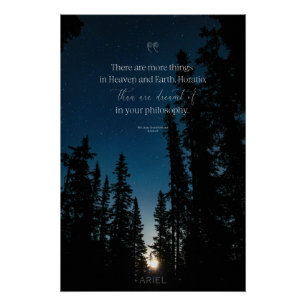 Custom Modern Landscape Inspirational Quote Poster