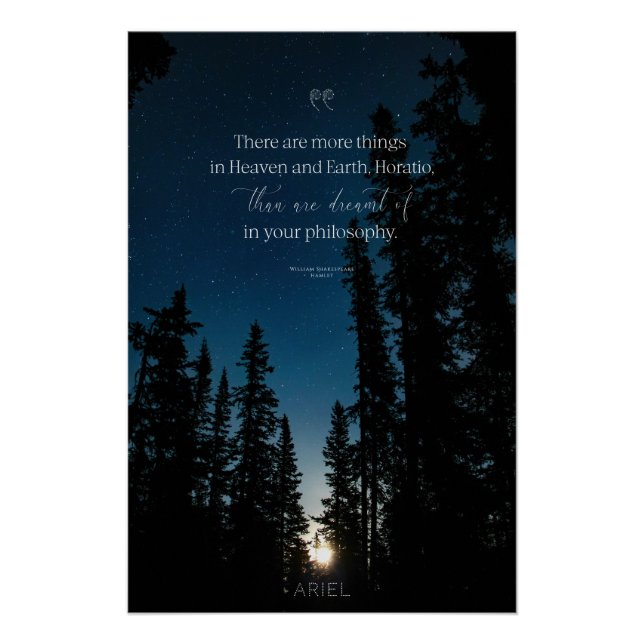 Custom Modern Landscape Inspirational Quote  Poster (Front)