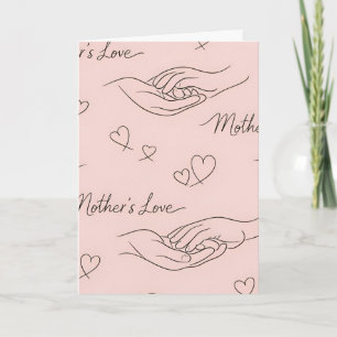 Custom Modern Line Art Mother's Day Card