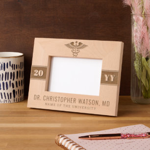 Custom Modern Medical School Doctor Graduation Etched Frames