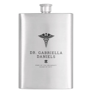 Custom Modern Medical School Doctor Graduation Hip Flask