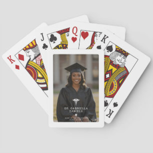 Custom Modern Medical School Doctor Graduation Playing Cards