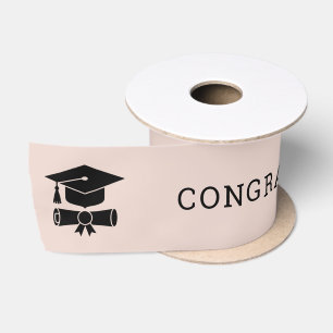 Custom Modern Medical School Doctor Graduation Satin Ribbon